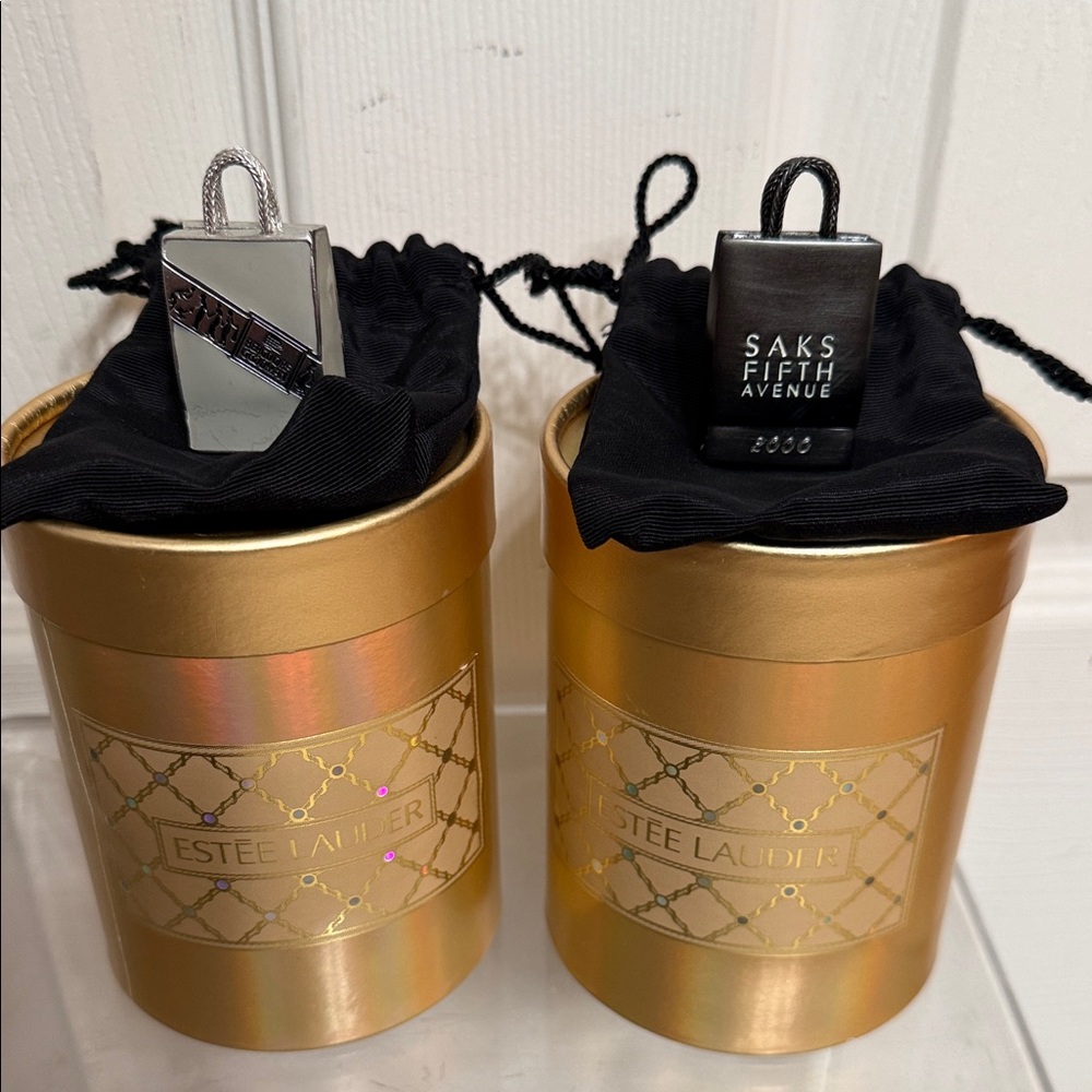 Estée Lauder Bergdorf Goodman & Saks Fifth Avenue Solid Perfume Compacts